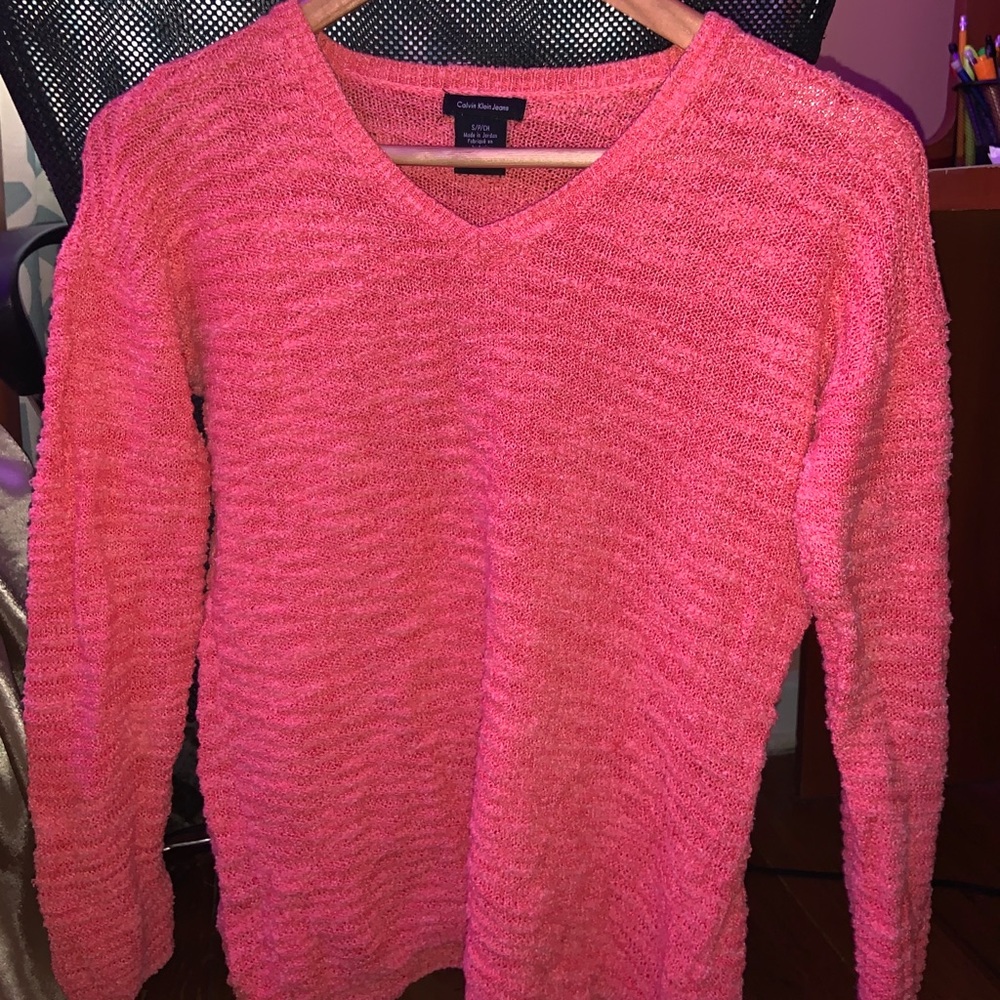 Calvin Klein coral knit sweater